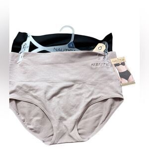 NWT Nautical Brownish Purple and Black Shaping Briefs